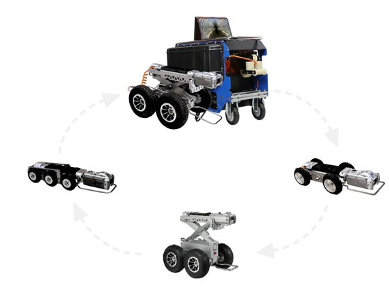 200mm多形态管道检测机器人